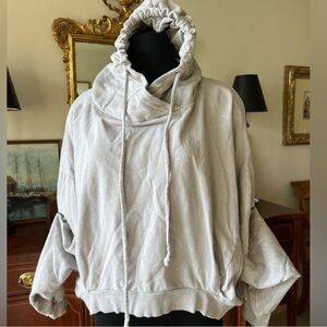 Young Fabulous and Broke White Cropped Hoodie